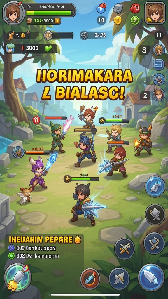 Tampilan karakter kustomisasi yang menarik.