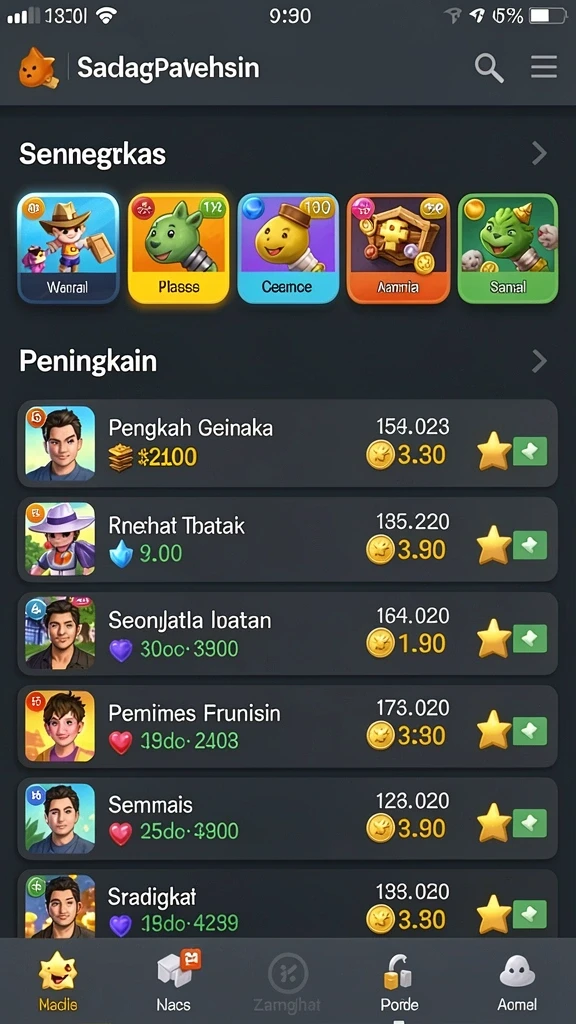Level yang penuh tantangan dan rintangan.