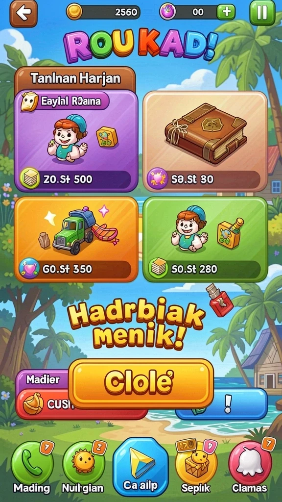 Pemain berinteraksi dengan karakter unik di BONDAN69.