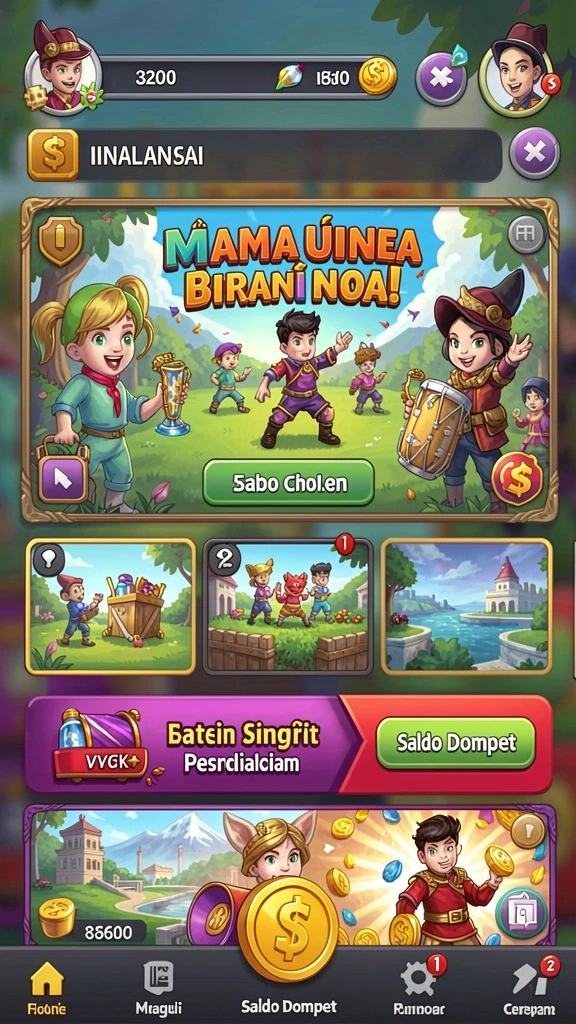 Mode multiplayer yang memungkinkan permainan bersama teman.