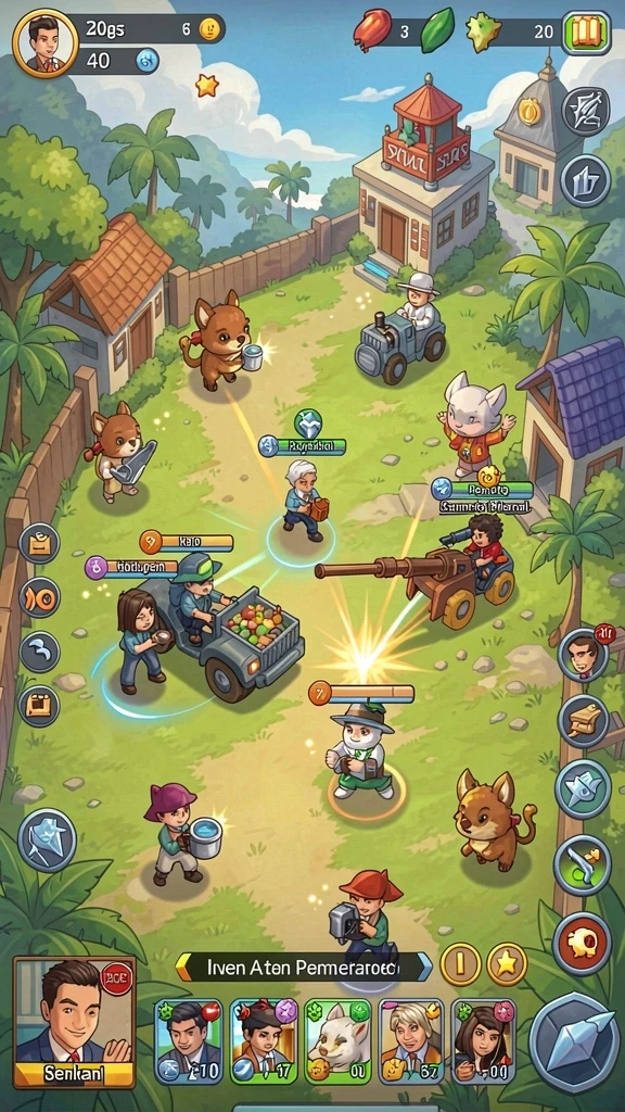 Mode multiplayer yang menyenangkan bersama teman.