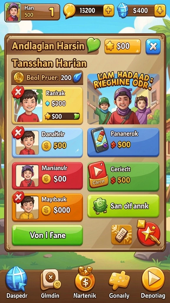 Tampilan antarmuka yang atraktif dan ramah pengguna.